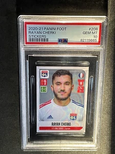 2020-21 Panini Foot Stickers Rayan Cherki Rookie RC PSA 10 Gem Mint - Picture 1 of 2