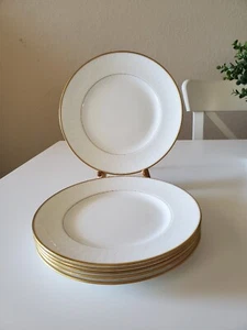 Set of 6 Waterford Lismore Gold Trim Salad Plates 8 Inch  - Picture 1 of 9