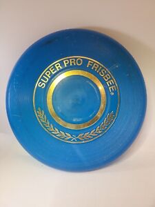 WHAM-O SUPER PRO FRISBEE FLYING DISC Blue Vintage