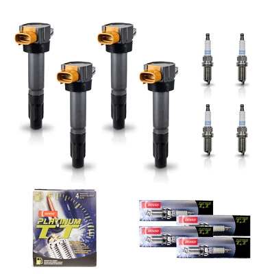 4pcs Ignition Coil & 4pcs Denso Platinum Spark Plug for 10-13 Suzuki SX4 l4 2.0L - Image 1 of 4