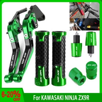 4PCS -Brake Clutch Levers For KAWASAKI NINJA ZX9R Motorcycle Grips Handle Set Foto 1 de 4