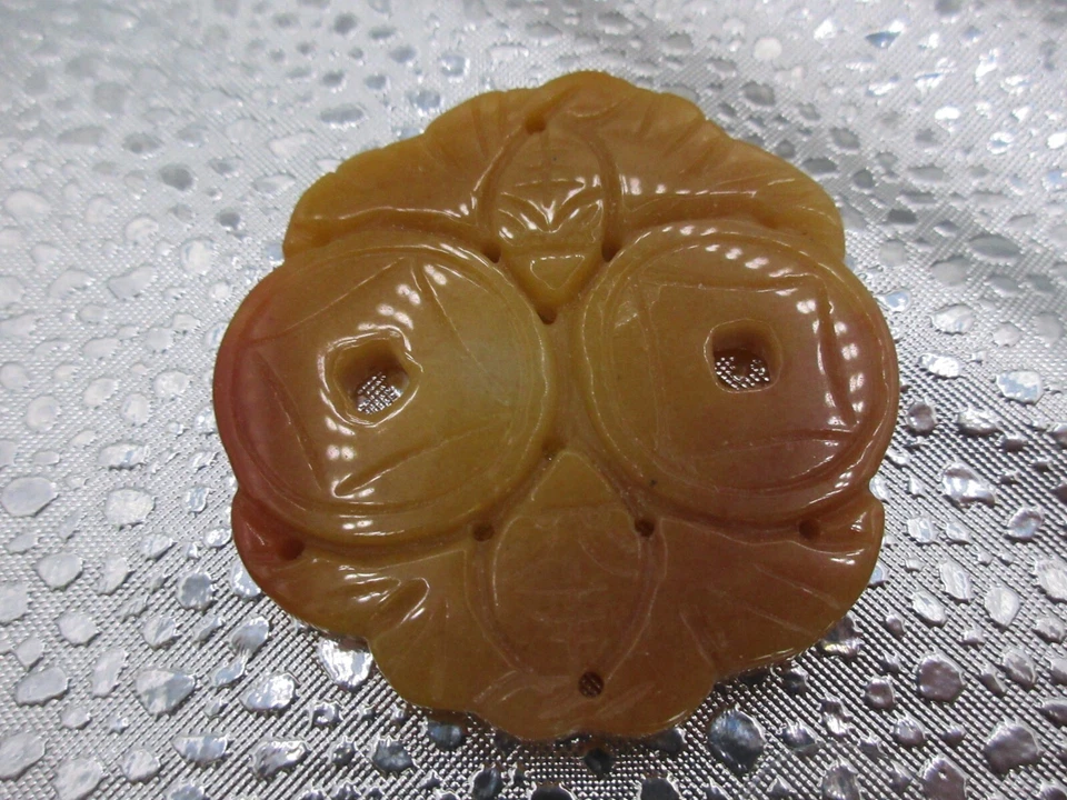 Резной персиковый авантюриновый кулон 1 шт. - Изображение 1 из 1