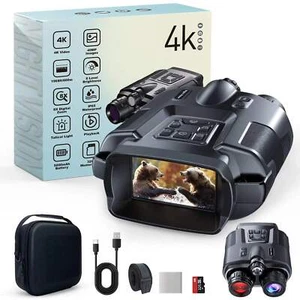 4K Night Vision Binoculars 3inch Screen 8X Digital Zoom With Tactical Light 5000 - Picture 1 of 8