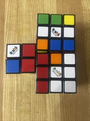 Rubik's Cubes lot Of Three: 2x2x2, 3x3x3 X2 Rubix Rubics Puzzle Game Challenge - Image 1 of 2