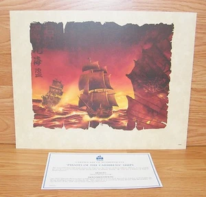 Disney World (14x11) "Pirates of The Caribbean" Ships Limited Release Lithograph - Picture 1 of 3