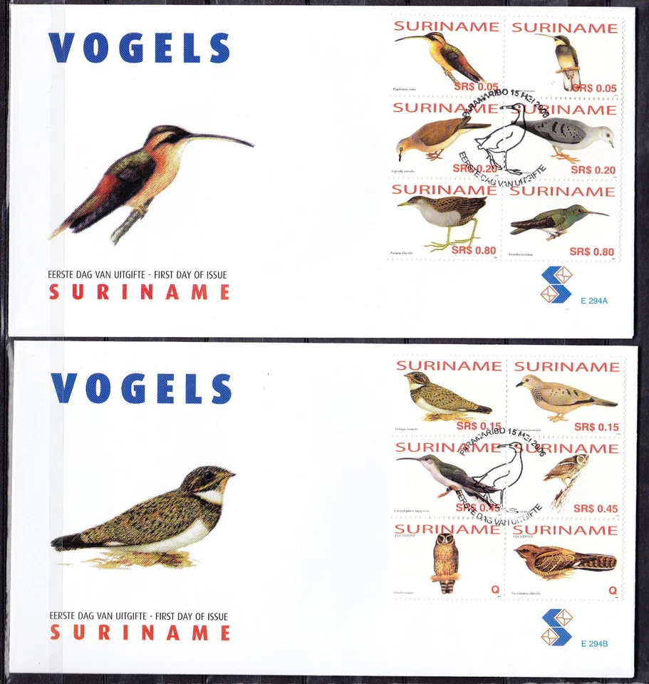 Surinam - Suriname Issue FDC 2006 (294) Birds - Image 1 of 1