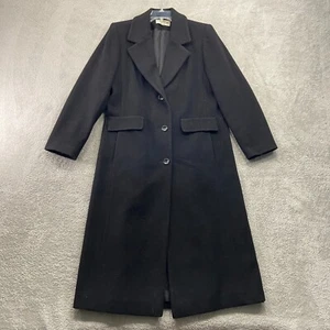 Vintage Forecaster of Boston Coat Women's 8 Black Wool Blend Overcoat Classic - Picture 1 of 17