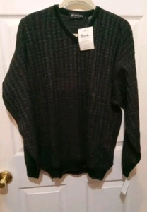 NWT Brandini Italy Pullover Sweater 100% Fine Merino Wool Multicolor XL - Picture 1 of 5