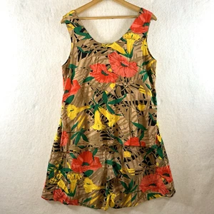 Vintage Damen 2-teiliges Set Tank Shorts Gr. S Tropical Island Tiki Party Hawaii Resort - Bild 1 von 18