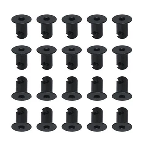 7/16" Aluminum Dzus Button Flush Allen Head Quarter Turn Fasteners .500 Black 20 - Foto 1 di 4
