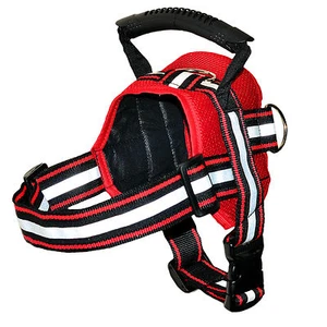 Rojo Resistente Perro Mascota Ajustable Arnés Chaleco Malla Hecho Reflectante - Imagen 1 de 7