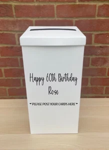 Personalised Birthday Card Post Box, Birthday Party Decorations - Picture 1 of 2