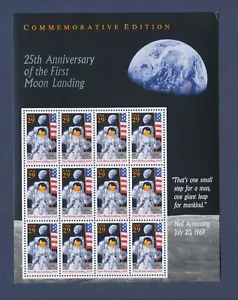 USA - Scott 2841 - MNH 29ct S/S - 25th Anniversary of First Moon Landing - 1994 - Picture 1 of 1
