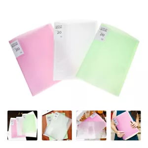 3pcs Documents, Loose-Leaf Sheet Protector Binder Pocket File Organizer Folders - Picture 1 of 12