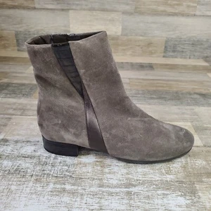Gabor Comfort Womens Booties Sz 8 Brown Leather Block Heel Side Zip Ankle Boot - Picture 1 of 10