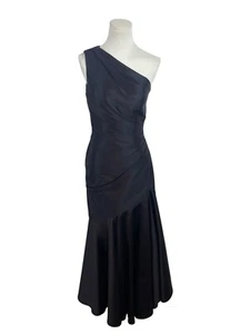 Pamella Roland maßgefertigtes One-Shoulder-Abendkleid schwarz Seide Größe 4 - Bild 1 von 8