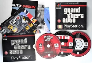 Grand Theft Auto Collectors Edition PS1 3 GTA Games | RARE CIB | TESTED | (2002) - Picture 1 of 14