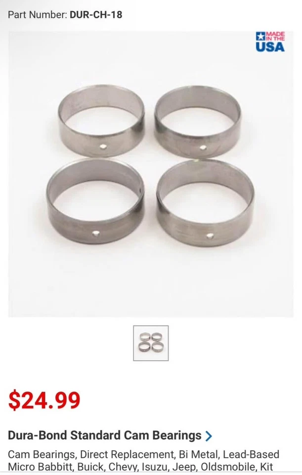 Dura-Bond轴承CH18轴承-发动机凸轮轴轴承 — 第 1/4 张图片