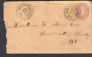 1860's Washington postal cover DPO Moultonborough NH to DPO Sanbornton Bridge NH - Picture 1 of 2