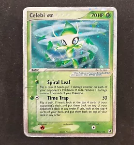 Celebi ex 117/115 Holo Secret Rare, EX Unseen Forces Pokemon card, 2005 - Picture 1 of 2