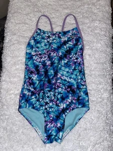 Speedo Girls Sz, M Multicolor Classic Design Swimsuit. Cute, Great Quality - Picture 1 of 7