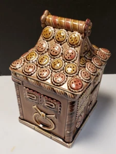 Japanese Cookie House Jar Ceramic Brown #12 of 234 Topline Imports Japan Vintage - Picture 1 of 8