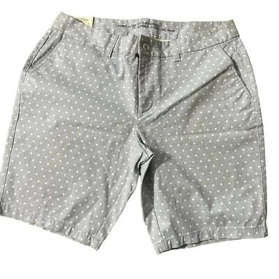 KHAKIS BY GAP Light Blue White Polka Dot Bermuda Shorts Size 10 - Image 1 of 4