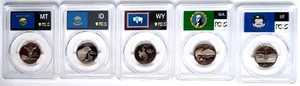 2007-S Clad Proof State Quarter Set ( 5 Coins) PCGS PR70 DCAM-State Flag - Picture 1 of 12