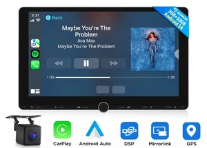 10.1" Android 14 3+32G Car Stereo Radio Wireless CarPlay Bluetooth 5.4 GPS 2 DIN - Picture 1 of 22