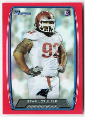 2013 Bowman Rainbow Red Star Lotulelei Rookie #168 Panthers RC,/199 - Image 1 of 2