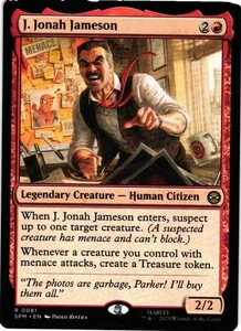 MAGIC MTG MARVEL SPIDER-MAN 0081 R J. JONAH JAMESON NON-FOIL - Picture 1 of 2