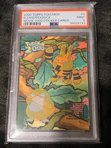 PSA 9 - Elekid Psyduck  - 2000 Topps Pokemon Movie Sticker Card - 9/10 - Picture 1 of 2