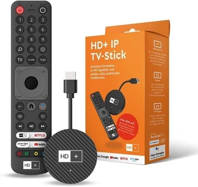 HD+ IP TV-Stick | inkl. Fernbedienung | HDMI | 4K | Schwarz | SEHR GUT - Bild 1 von 2