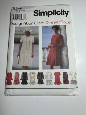 Simplicity Pattern 9349  Misses' Design Your Own Dress  14, 16, 18  Uncut - Image 1 of 4