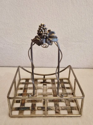 Alter SILEA Vintage Serviettenhalter / Toastständer – versilbert – 1950–1970  - Bild 1 von 4