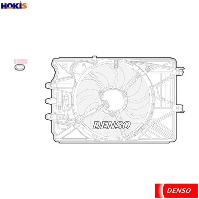 FAN ENGINE COOLING DER09069 FOR FIAT 312A2/199B6.000 0.9L 2cyl 500L 4cyl 500L - Image 1 of 4