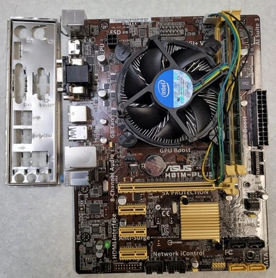 Mainboard ASUS H81M-Plus + Intel Celeron G1820 + 8GB DDR3 RAM - Bild 1 von 2