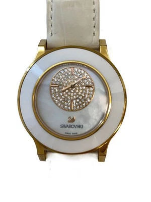 Swarovski Octea Classica Quartz Analog White Crystal Watch Near Mint JAPAN - Image 1 of 4