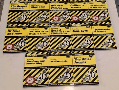 CLIFFS NOTES STUDY GUIDE BOOK LOT (13) VARIOUS AUTHORS CLASSIC NOVELS - Image 1 of 4