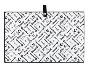 Golf Logo Microfiber CART Towel, Black, 15"X 24" - Picture 1 of 2
