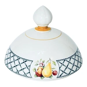 Villeroy & Boch BASKET Floral Vitro Porcelain 5.25” Lid For Vegetable Bowl NEW - Picture 1 of 4