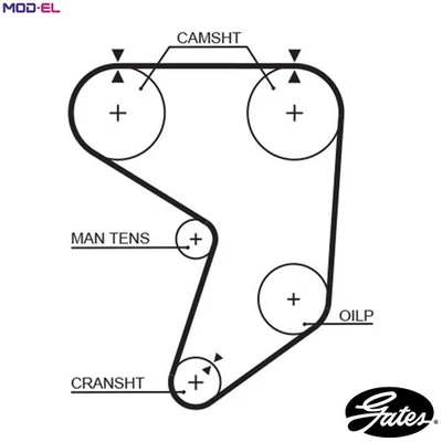 TIMING BELT 5195XS FOR TOYOTA 7M-GE/GTE 3.0L 6cyl SUPRA - Image 1 of 4