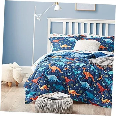 Juego de edredón de cama para niños, 5 piezas suave ligero doble dinosaurio Foto 1 de 4