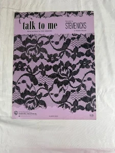1986 STEVIE NICKS "TALK TO ME" PARTITURAS - ERA ROCK & ROLL - Imagen 1 de 2