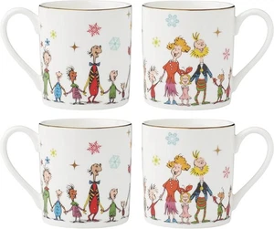 Merry Grinchmas Mugs, Set of 4, 14oz, Christmas Drinkware, Holiday Hosting - Picture 1 of 5