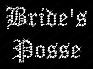 Hierro Sobre Diamante Boda Transferencia Estrás Motivo "Bride's Posse" Estilo - 3 - Imagen 1 de 1