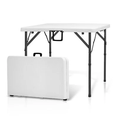 3FT Portable Square Card Folding Table Outdoor Indoor Camping Yard Picnic Party - Image 1 of 4