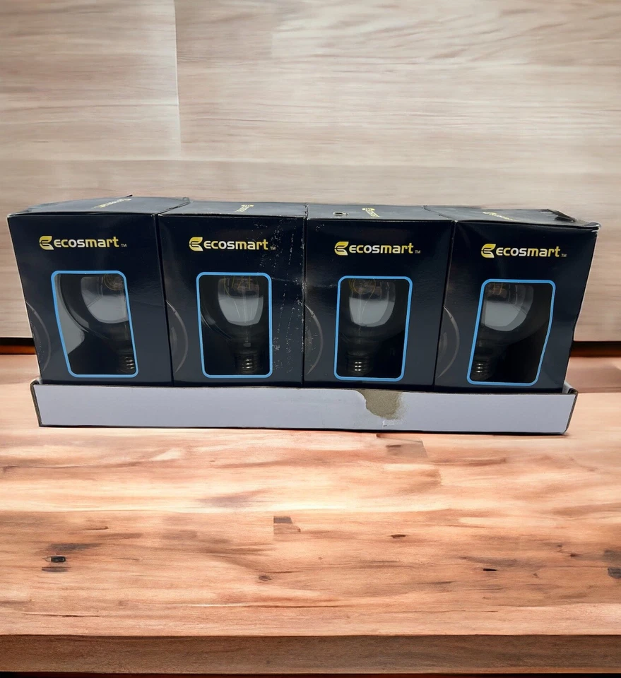 EcoSmart 40-Watt Equivalent G30 Dimmable Horizontal Filament LED 4 Pack - Image 1 of 4