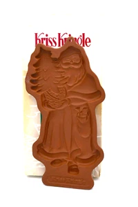 Longaberger 1991 Pottery Kriss Kringle Cookie Mold Christmas Santa Sugar Vintage - Foto 1 di 3