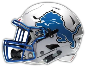 Detroit Lions NFL Weiß Helm Autoaufkleber Aufkleber - 3" oder 5" - Bild 1 von 1
